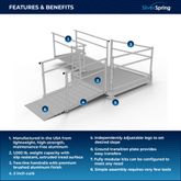 SSS11L55T Silver Spring Clearway 11 L-Shaped Modular Ramp with 5 Turn Platform 1