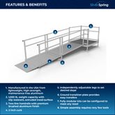 SSS11S44T Silver Spring Clearway 11 Straight Modular Ramp with 4 Top Platform 1