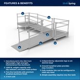 SSS12L44TT Silver Spring Clearway 12 L-Shaped Modular Ramp with 4 Platform and Turn 1