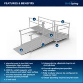 SSS12L44T Silver Spring Clearway 12 L-Shaped Modular Ramp with 4 Turn Platform 1