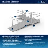 SSS13L44T Silver Spring Clearway 13 L-Shaped Modular Ramp with 4 Turn Platform 1