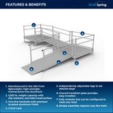 SSS13L55TT Silver Spring Clearway 13 L-Shaped Modular Ramp with 5 Platform and Turn 1