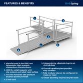 SSS13L55T Silver Spring Clearway 13 L-Shaped Modular Ramp with 5 Turn Platform 1
