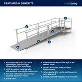 SSS13S44T Silver Spring Clearway 13 Straight Modular Ramp with 4 Top Platform 1