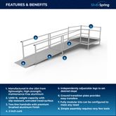 SSS13S55T Silver Spring Clearway 13 Straight Modular Ramp with 5 Top Platform 1