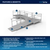 SSS14L55TT Silver Spring Clearway 14 L-Shaped Modular Ramp with 5 Platform and Turn 1