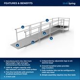 SSS14S44T Silver Spring Clearway 14 Straight Modular Ramp with 4 Top Platform 1