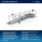 SSS14S55T Silver Spring Clearway 14 Straight Modular Ramp with 5 Top Platform 1