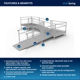 SSS15L55TT Silver Spring Clearway 15 L-Shaped Modular Ramp with 5 Platform and Turn 1
