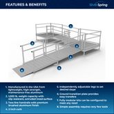 SSS16L55TT Silver Spring Clearway 16 L-Shaped Modular Ramp with 5 Platform and Turn 1