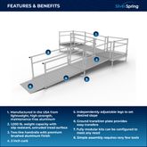 SSS18L44TT Silver Spring Clearway 18 L-Shaped Modular Ramp with 4 Platform and Turn 1