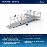 SSS18L44T Silver Spring Clearway 18 L-Shaped Modular Ramp with 4 Turn Platform 1