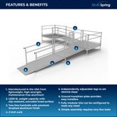 SSS18L55TT Silver Spring Clearway 18 L-Shaped Modular Ramp with 5 Platform and Turn 1