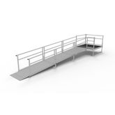 SSS18S55T Silver Spring Clearway 18 Straight Modular Ramp with 5 Top Platform