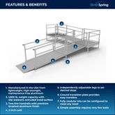 SSS19L44TT Silver Spring Clearway 19 L-Shaped Modular Ramp with 4 Platform and Turn 1