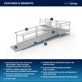 SSS19L55T Silver Spring Clearway 19 L-Shaped Modular Ramp with 5 Turn Platform 1