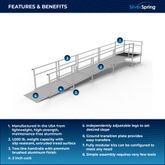 SSS20S44T Silver Spring Clearway 20 Straight Modular Ramp with 4 Top Platform 1