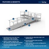SSS21L44TT Silver Spring Clearway 21 L-Shaped Modular Ramp with 4 Platform and Turn 1