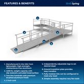 SSS21L55TT Silver Spring Clearway 21 L-Shaped Modular Ramp with 5 Platform and Turn 1