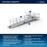 SSS23L55T Silver Spring Clearway 23 L-Shaped Modular Ramp with 5 Turn Platform 1