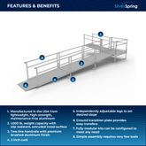 SSS24L44T Silver Spring Clearway 24 L-Shaped Modular Ramp with 4 Turn Platform 1