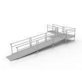 SSS24L55T Silver Spring Clearway 24 L-Shaped Modular Ramp with 5 Turn Platform