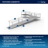 SSS24L55TT Silver Spring Clearway 24 L-Shaped Modular Ramp with 5 Platform and Turn 1