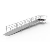 SSS24S55T Silver Spring Clearway 24 Straight Modular Ramp with 5 Top Platform