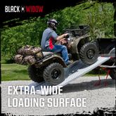 TFS-7754 6 5 L x 54 W Black Widow Aluminum Extra-Wide Punch Plate Folding ATV Ramp AI3