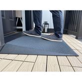 THRBE-250-SG 25 L x 43 W x 25 H - Storm Grey - EZ-ACCESS TRANSITIONS Rubber Portable Threshold Ramp