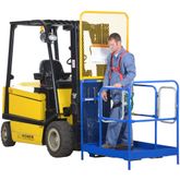 WP-3648-84B-DD Vestil Dual Door Work Platform with 84 H Back - 36 W x 48 L 1