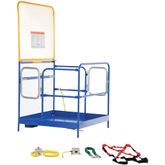 WP-4848-84B-DD-FF Vestil Full Featured Dual Door Work Platform with 84 H Back - 48 W x 48 L 3