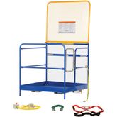 WP-4848-84B-FF Vestil Full Featured Work Platform with 84 H Back - 48 W x 48 L 1