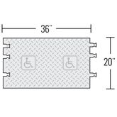 WSA-125-RMAH-DY Male Ramp for 5-Channel Yellow Jacket AMS Cable Protector for 125 Dia Cables 3