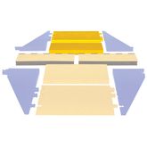 WSA-225-RFAH-DY Female Ramp for 3-Channel Yellow Jacket AMS Cable Protector for 225 Dia Cables 1