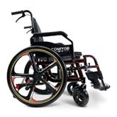 X1-SE-RED ComfyGo Manual Wheelchair 24 Quick-Detach Aluminum Wheels - Red 4