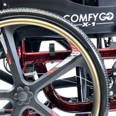 X1-SE-RED ComfyGo Manual Wheelchair 24 Quick-Detach Aluminum Wheels - Red 6