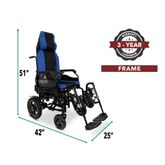 X9-MAX-BLK ComfyGo 20AH Remote-Controlled Electric Wheelchair with Auto-Recline  Lifting Leg Rests - Black 1