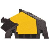 YJ3TL-225-YB 3-Channel Yellow Jacket Left Turn Cable Protector for 2125 Dia Cables