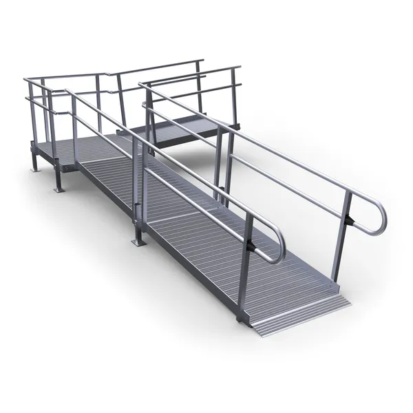 Silver Spring 18ft L-Shaped Modular Ramp | Discount Ramps