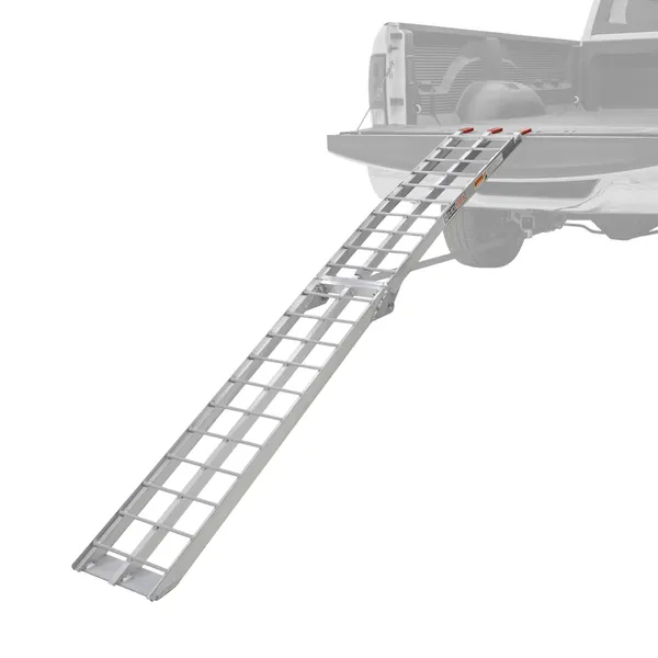 Aluminum Folding Arched Single Runner Motorcycle Ramp - 7'5