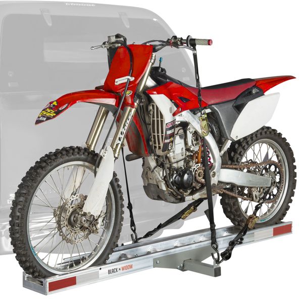 ROADMAN シルバー 荷台 Black Widow Dirt Bike Carrier, 6' Ramp, 400 lb. Cap | Discount Ramps