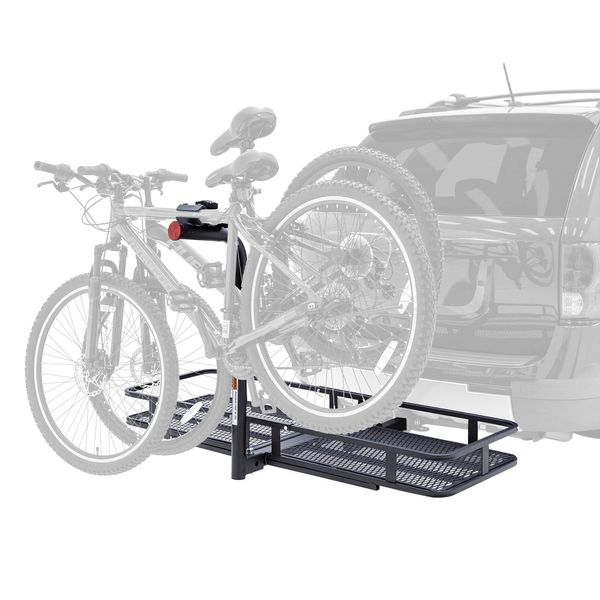 Elevate Outdoor Hitch Mounted Cargo Carrier with Bike Rack