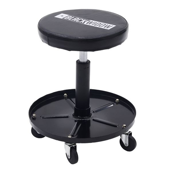 Black Widow Garage Stool and Shop Seat with Tool Tray | Discount Ramps