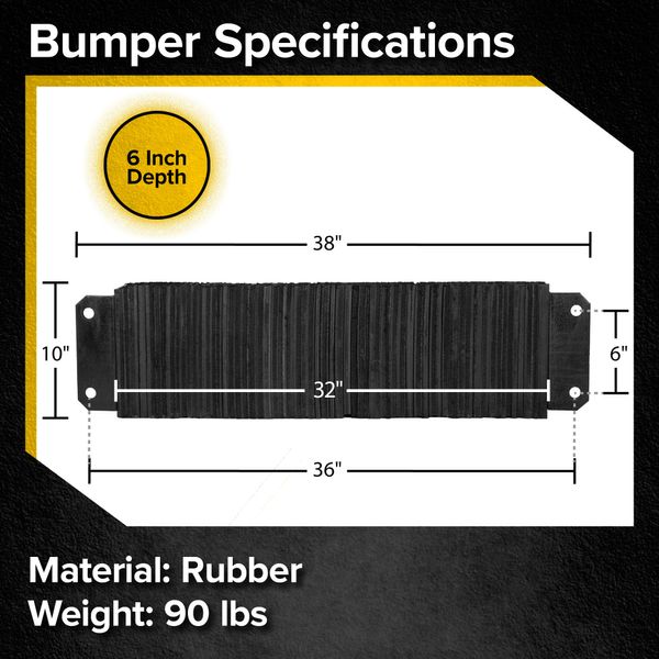 thumbnail image 2 of Guardian 16" X 10" X 4.5" Deep Horizontal Laminated Dock Bumper – Heavy Duty Rubber (DB-L1410) 2 of 6