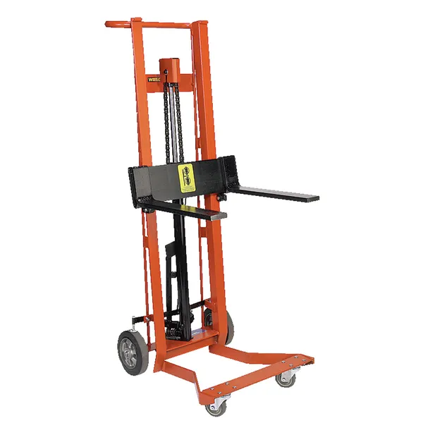 Wesco Four Wheel Hydraulic Pedalift Jack | Adjustable Forks
