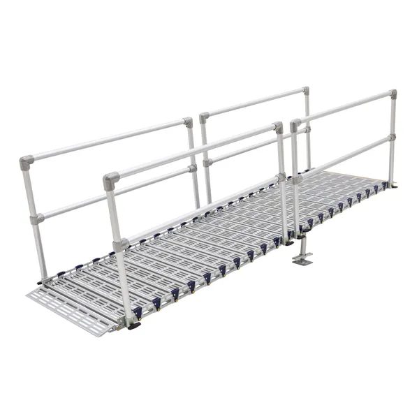 8' Silver Spring Roll-Tek Modular Ramp Kit with Two Handrails ...