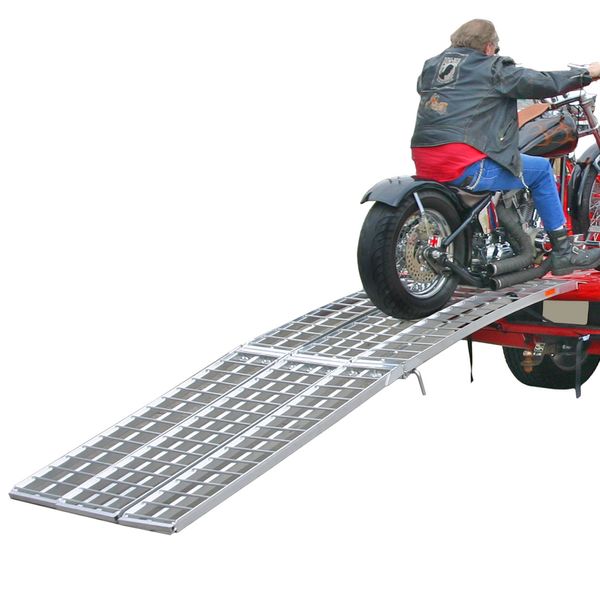 Black Widow Aluminum Folding Arched Motorcycle Ramp - 10' Long ...