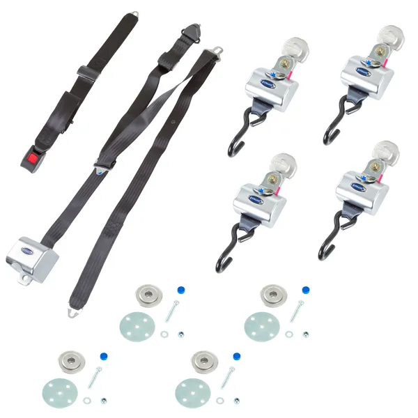 Q'STRAINT QUBE WHEELCHAIR SECUREMENT KIT Q060007 LEFT HAND SLIDE N CLICK W BELT Q'STRAINT QUBE WHEELCHAIR SECUREMENT KIT Q060007 LEFT HAND SLIDE N CLICK W BELT
