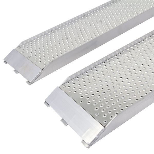 36"L x 8"W Guardian Aluminum Dual Runner Shed Ramps with Punch Plate